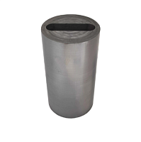 Тигель для Indutherm СС400/420 D78/60 h140 c прямоугольным отверствием 65х20, отверстие под термопару IN222CR0003